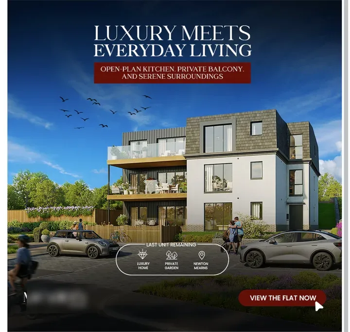 New-build enquiries ad for McFadden Homes
