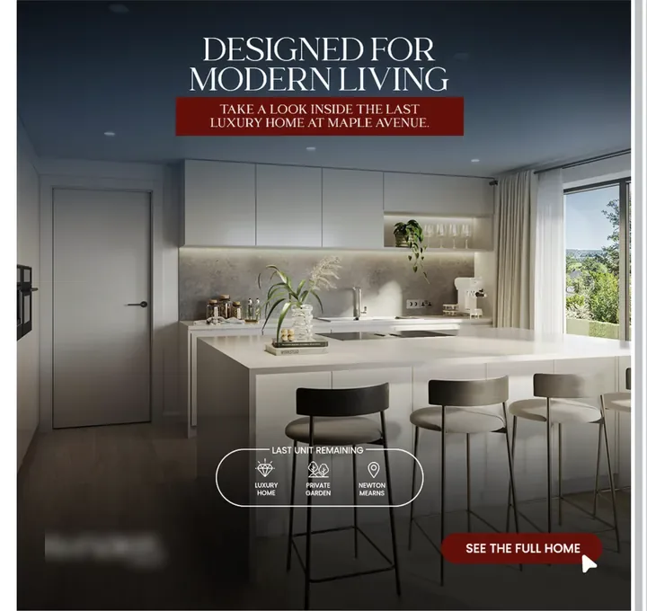 New-build enquiries ad for McFadden Homes