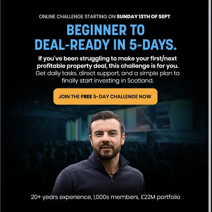 Challenge sign-ups ad for PMW Property Academy