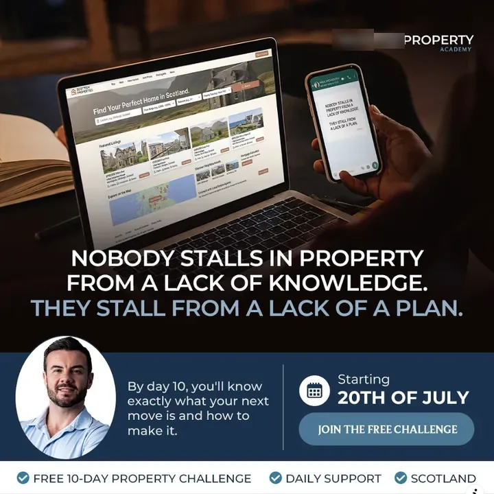 Challenge sign-ups ad for PMW Property Academy