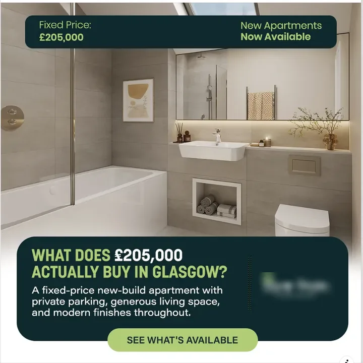 New-build enquiries ad for McFadden Homes